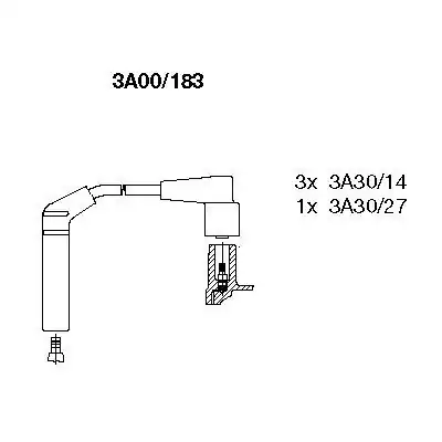 BREMI 3A00-183 | Buji Kablosu Takımı Chevrolet Aveo Kalos 1 2 8v 3a00 183