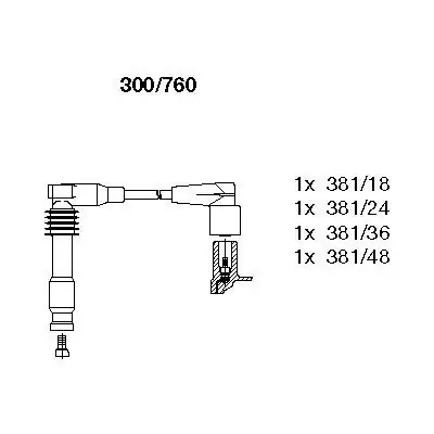 BREMI 300-760 | Buji Kablosu Takımı Chevrolet Captiva 2 4 Epica 2 0 300 760