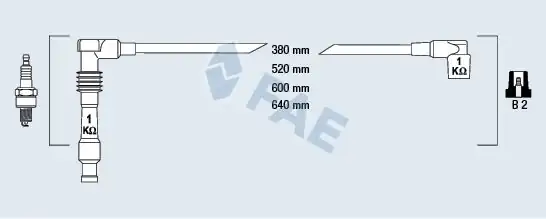 FAE 85080 | Buji Kablosu Takımı Opel Astra F Vectra B Corsa B 1 4 1 6 16v