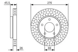BOSCH 0986479U40 | Ön Fren Diski Dodge Caliber 1.8 2.0 2.0 Crd 2.2 2.4 | 2 Adet