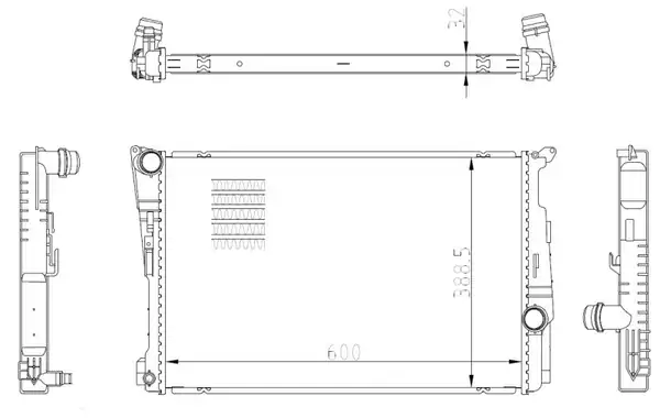 NRF 59228 | Motor Su Radyatörü Bmw X3 F25 X4 F26 N20 N47 N55 N57 B47