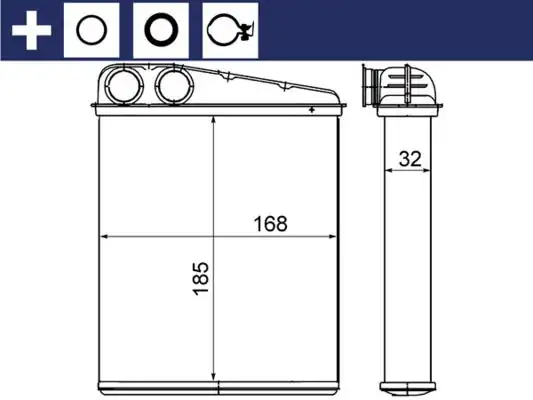MAHLE AH8000S | Kalorifer Radyatörü W169 W245 Mini R56 R55 R60 04 14