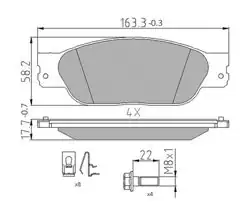 FERODO FDB1485 | Ön Fren Balatası S Type 10 / 98 -