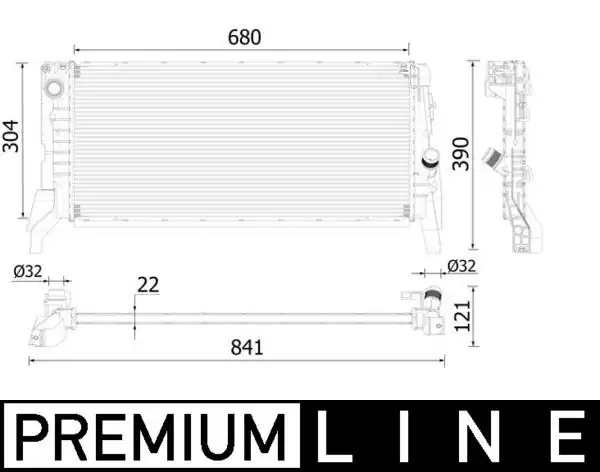 MAHLE CR2308000P | Motor Su Radyatörü Bmw B37 F45 F46 F48 Mini F56 F55 F57 F60