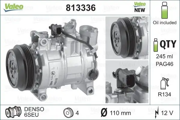 Valeo 813336 Kompresör Audi A4 B6 A6 2 5 TDI 02 05