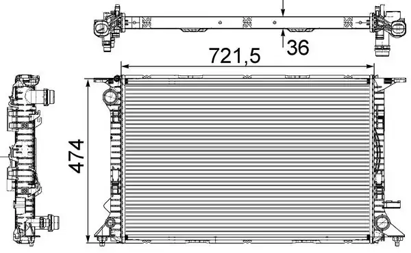 MAHLE CR911000S | Radyatör Audi A4 A5 A6 A7 Q5 3 2 FSI 2 7 TDI 3 0 TDI