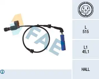 FAE 78014 | ABS Sensörü Ön Sol Bmw E46 Z4 E85 824228