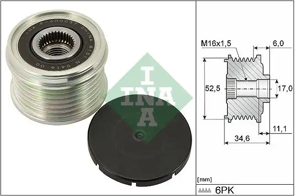 İna 535031510 Alternatör Kasnağı Nissan X-Trail 2 5 13 T32 Kasa
