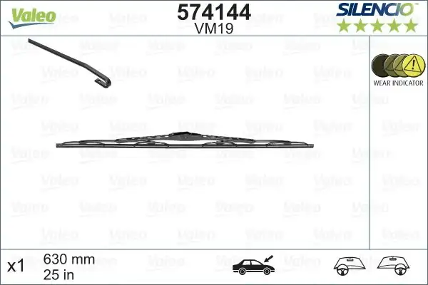 Valeo 574144 Silecek Süpürgesi 630mm Mercedes E Klas W210 T210 97 03