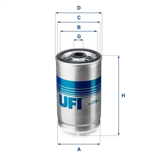 UFI 24-378-00 | Yakıt Filtresi Man F90 F2000 D2866 D2876 D0824 90 98