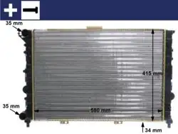 MAHLE CR518000S | Su Radyatörü (Alfa Romeo: 156 1.6 1.8 97-06 16V) 8Mk376718-091