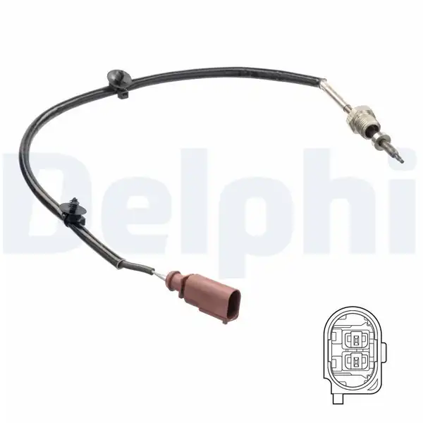 DELPHI TS30267 | Egzoz Sıcaklık Sensörü Kahverengi Egzoz Turbo Şarj Öncesi Audi A6 09 11 Axeo 09 14 CAHA Cahb