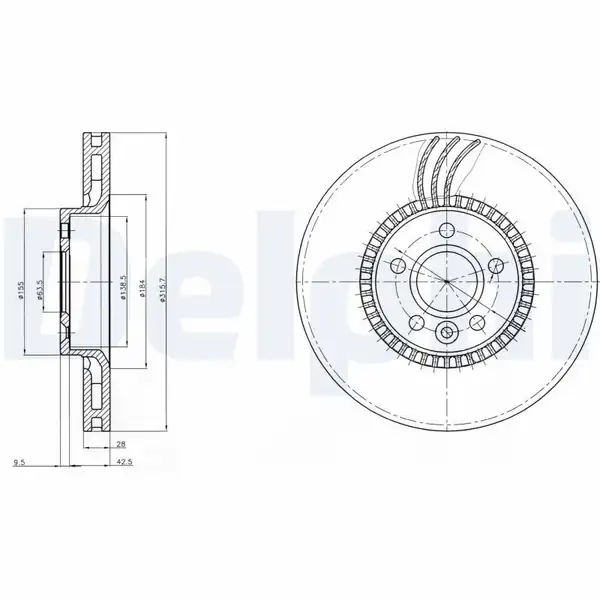 DELPHI BG3784 | Ön Fren Disk Ayna Volvo S60 İ V70 II Xc90 İ 2 0t 2 4 D3 D5 1 Adet