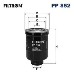 FILTRON PP852 | Yakıt Filtresi H100/Starex/L200/L300/Bongo/K2500/Pregio 2.5 94>