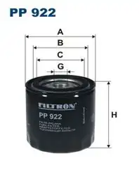 FILTRON PP922 | Mazot Filtresi Kia Besta-Mazda E2200-H100-L300 Minibüs 1997-2008 (Kapalı Tip)