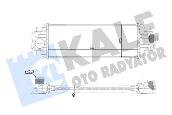 Kale Radyatör 350775 Turbo Radyatörü İntercool Renault Traffic II Nissan Primastar Opel Vivaro Vauxhall Vivaro