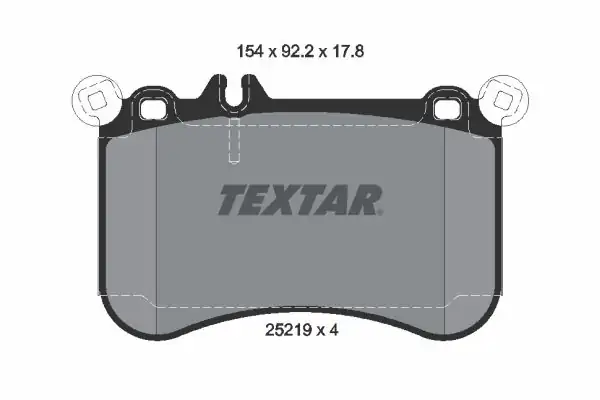 TEXTAR 2521901 | Fren Balatası 221 212 Ön E S 500