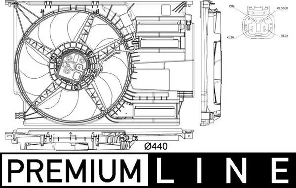 MAHLE CFF402000P | Klima Fanı Bmw F39 F45 F46 F48 Mini F56 B37 B48 300w
