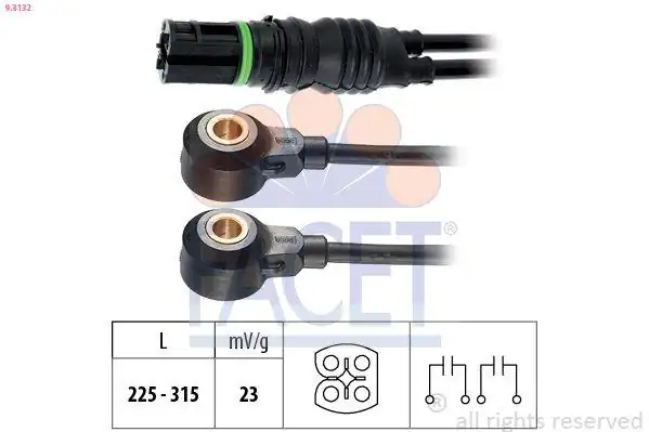 FACET 9-3132 | Vurun Sensörü E 39 46 53 60 65 66 M 50 52 N 40 42
