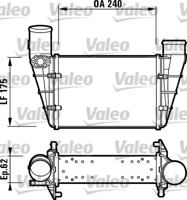 Valeo 817625 İntercooler Radyatörü VW Passat 97 00 Audi A4 95 01 A6 98 05 AFN Avg AEB Apu