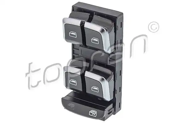 TOPRAN 116017 | Sol Ön Kapı Cam Anahtarı Krom Audi A4 13 16 A5 12 16 Q5 13 17 10pin