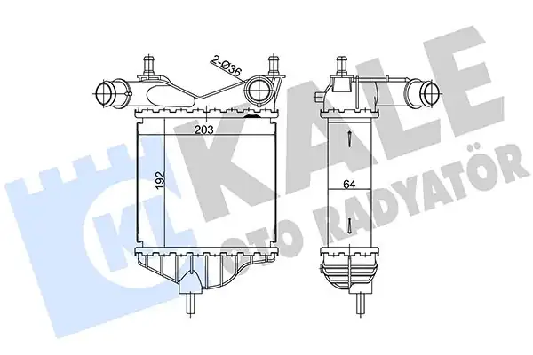 KALE 344890 | Turbo Radyatörü Fiat Punto Idea 1 3 JTD Multijet Lancıa Ypsılon Musa