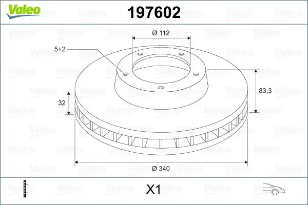 Valeo 197602 Ön Fren Disk Aynası Toyota Land Cruiser 4 5d 4d 07