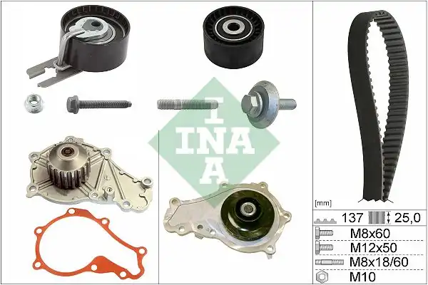 İna 530037530 Triger Seti Devirdaim Su Pompası 1 6 Hdi TDCI Ford Focus C Max Fiesta Peugeot 307 407 Partner Citroen C3 C4 C5 Mini R55 R56 137 Dış 03 11