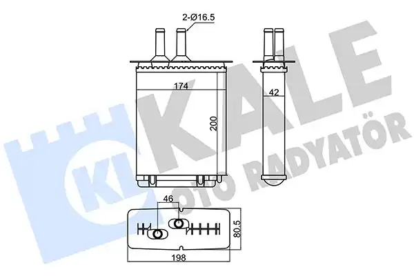 KALE 346370 | Kalorifer Radyatörü Fiat Punto Barchetta Lancıa Y 1 1 1 7 94
