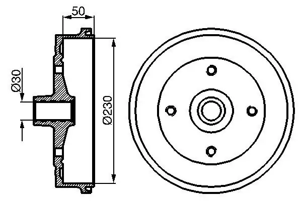 Bosch 0986477030 Fren Kampanası VW 1300 1302 1303 4 Bijon Arka
