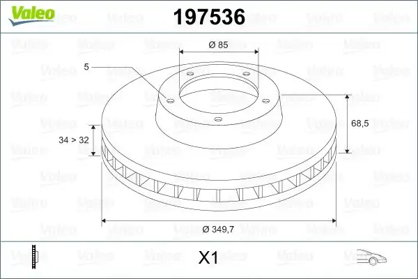 Valeo 197536 Ön Fren Disk Aynası Sağ Havalı Audi Q7 Porsche Cayenne Panamera Touareg 02