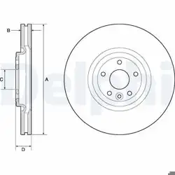 DELPHI BG9167C | Fren Diski (Tekli Paket)-Boyalı, Delikli