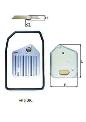 MAHLE HX163KIT | Şanzıman Filtresi Bmw E32 E34 E36 E38 E39 E53 5hp18 M50 M62