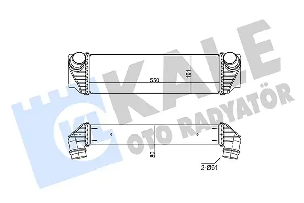KALE 350830 | İntercooler Radyatörü Bmw F07 F10 F11 F12 F13 F01 F02 F03 F04 N47n N57z 10 17