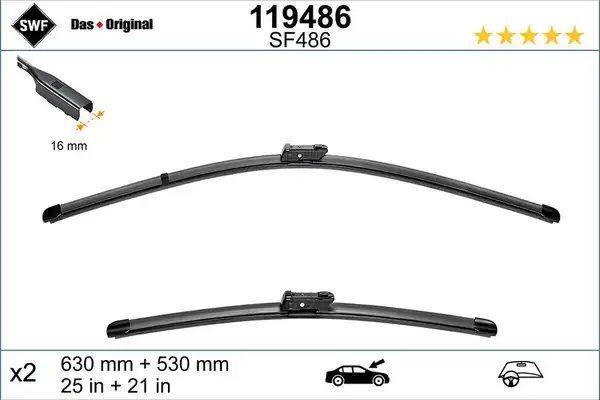 Valeo 119486 Ön Silecek Takım Kit Skoda Kodiaq 17