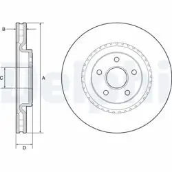 DELPHI BG9213C | Fren Diski (Tekli Paket)-Boyalı, Delikli