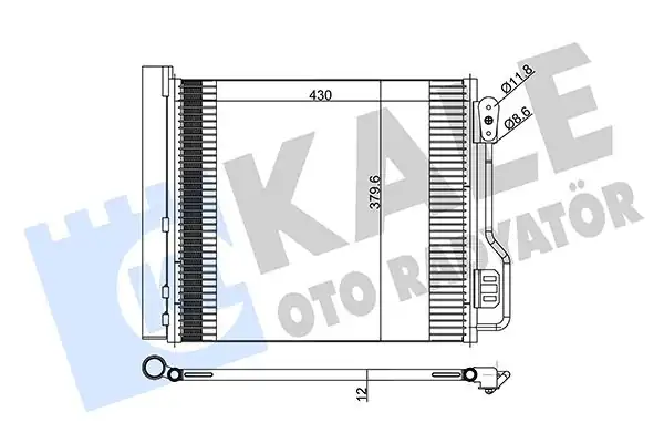 Kale Radyatör 342545 Klima Radyatörü Smart Fortwo Cabrio 451 07 Fortwo Coupe 451 07
