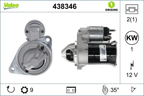 Valeo 438346 Marş Motoru Ford Fiesta 17 1 1 Motor