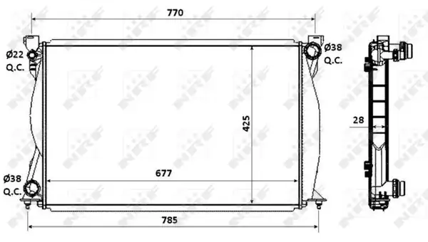 NRF 58359 | Motor Radyatörü 675 445 32 Audi A6 Otomatik 2 7tdi 3 0 TDI 05 11