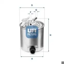 UFI 55.392.00 | Yakıt (Mazot) Filtresi Logan/Logan Mcv/Sandero/Jımny 1.5 DCI 2005-
