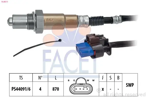 FACET 10-8511 | Oksijen Sensörü Fiesta VII 1 1 Ti 1 5ti VCT 10 19