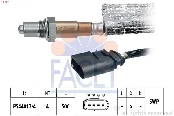 FACET 10-7171 | Oksijen Sensörü VW Golf IV Bora A3 Toledo 1 6 AEH AKL 96 05