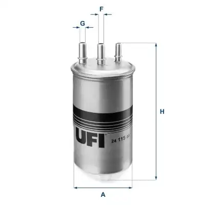 Ufi Filtre 24 115 00 Yakıt Mazot Filtresi Oe Üretici Clio Symbol II Dacia Duster Logan Sandero 1 5dci