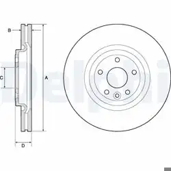 DELPHI BG9166C | Fren Diski (Tekli Paket)-Boyalı, Delikli