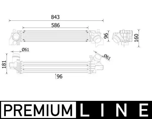 Behr Ci614000p Turbo Radyatörü Bmw F40 F44 F45 F46 F48 F39 Mini F54 F55 F56 F57 F60 Premıum Line