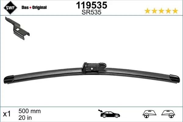 Valeo 119535 Arka Silecek Süpürgesi Opel Insignia B Grand Sport 500 mm