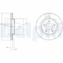 DELPHI BG3594 | Fren Diski (Çiftli Paket) , Delikli