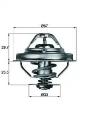 MAHLE TX3880D | Termostat BMW E36 M51 E34 E38 E39 91-04 Range Rover 2 Opel Omega B Rover 800