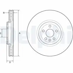 DELPHI BG9178C | Fren Diski (Tekli Paket)-Boyalı, Delikli