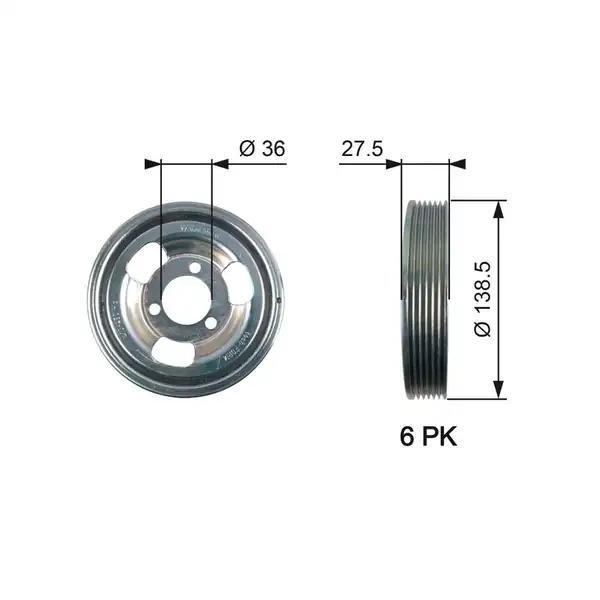 GATES TVD1117 | Krank Kasnağı BMW F20 F30 F80 Mini R55 R56 R57 R58 R59 R60 R61